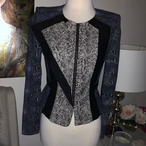 BCBGMAXAZRIA python print blazer